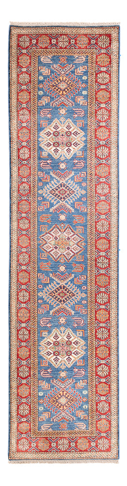 Tapis de couloir Tapis Ziegler - Kazak - 307 x 83 cm - bleu