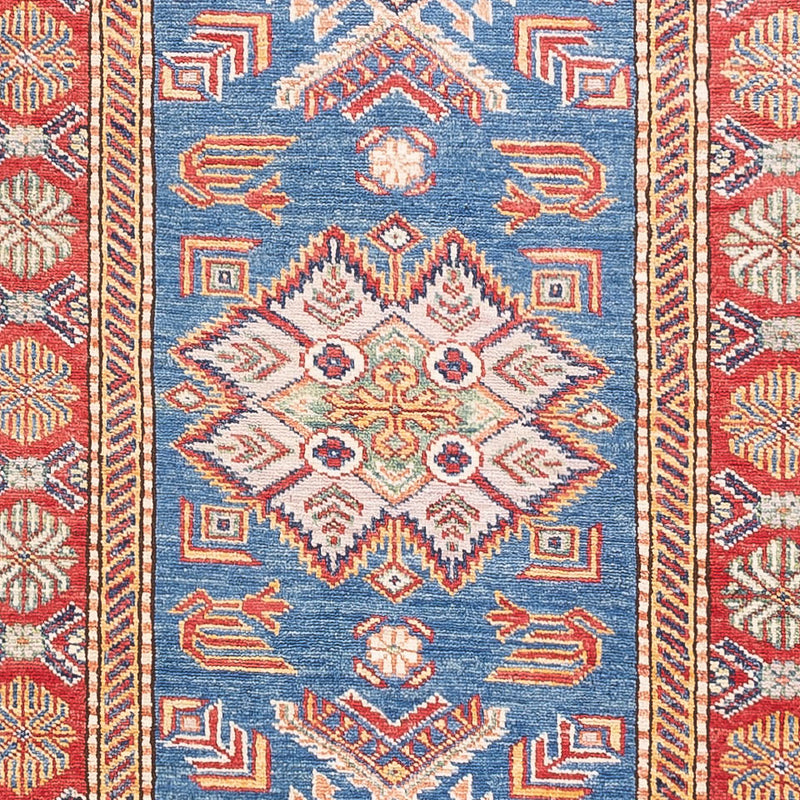 Tapis de couloir Tapis Ziegler - Kazak - 307 x 83 cm - bleu