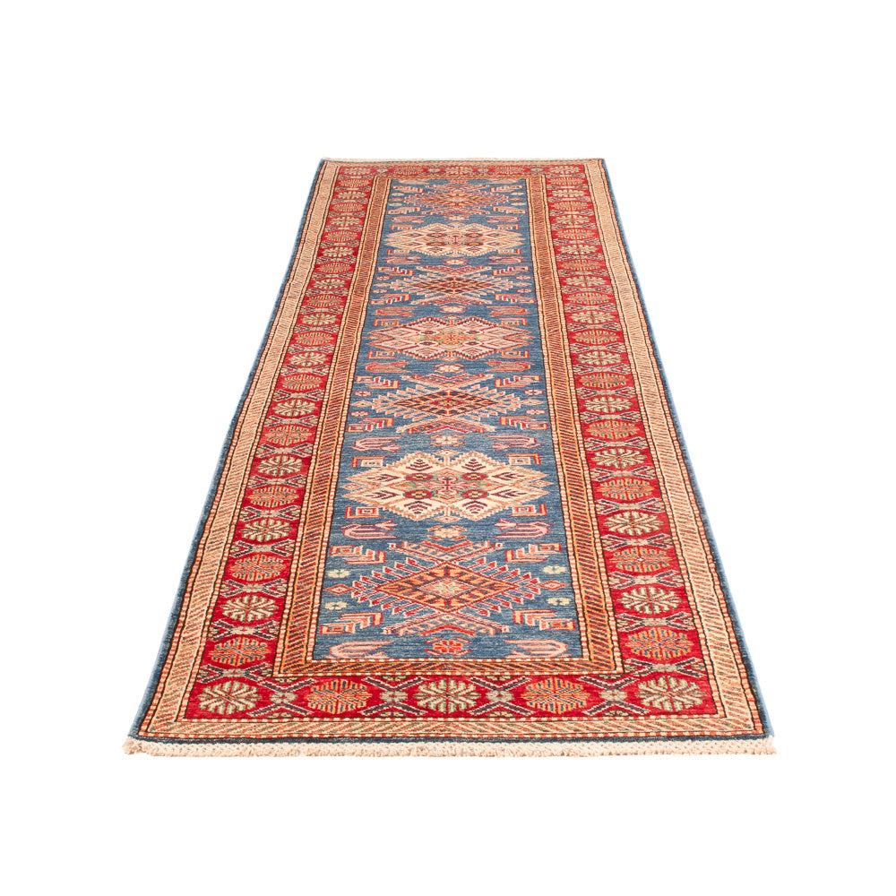 Tapis de couloir Tapis Ziegler - Kazak - 307 x 83 cm - bleu
