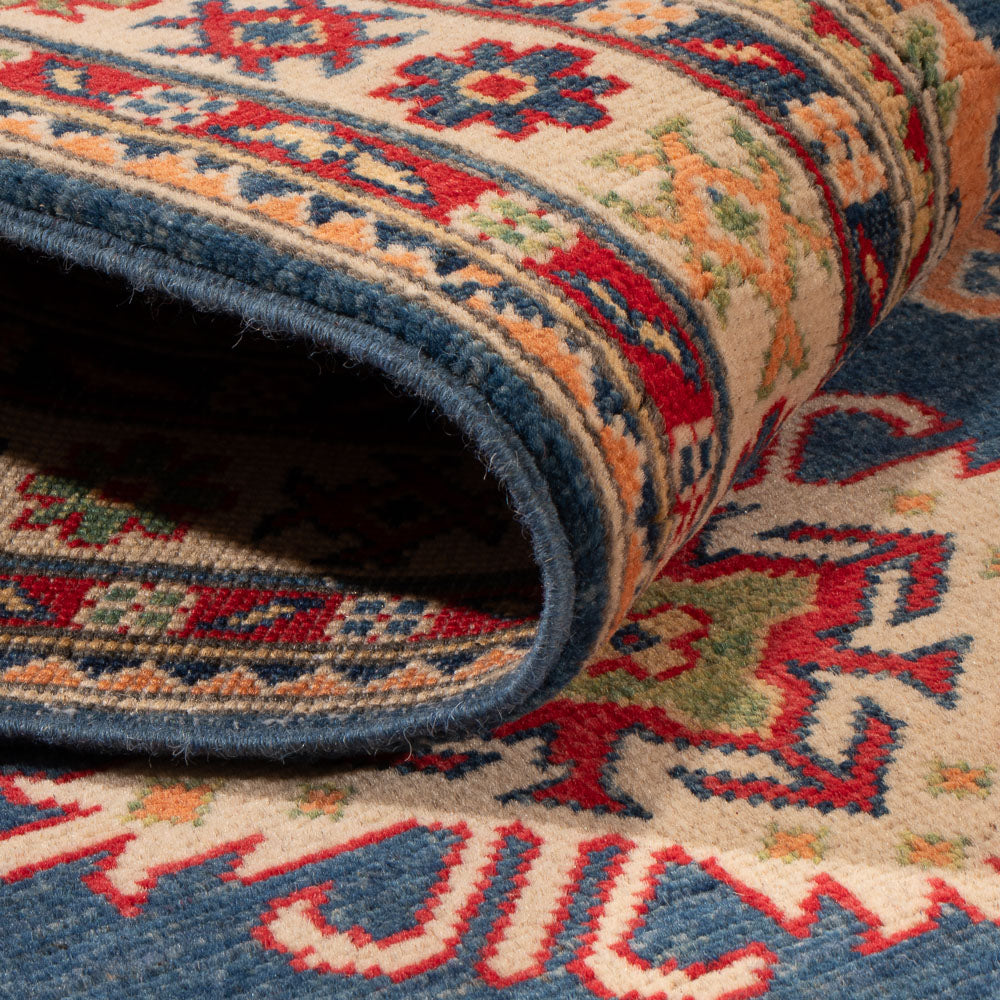 Tapis de couloir Tapis Ziegler - Kazak - 290 x 84 cm - bleu