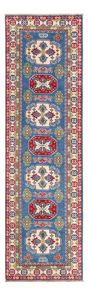 Tapis de couloir Tapis Ziegler - Kazak - 281 x 80 cm - bleu