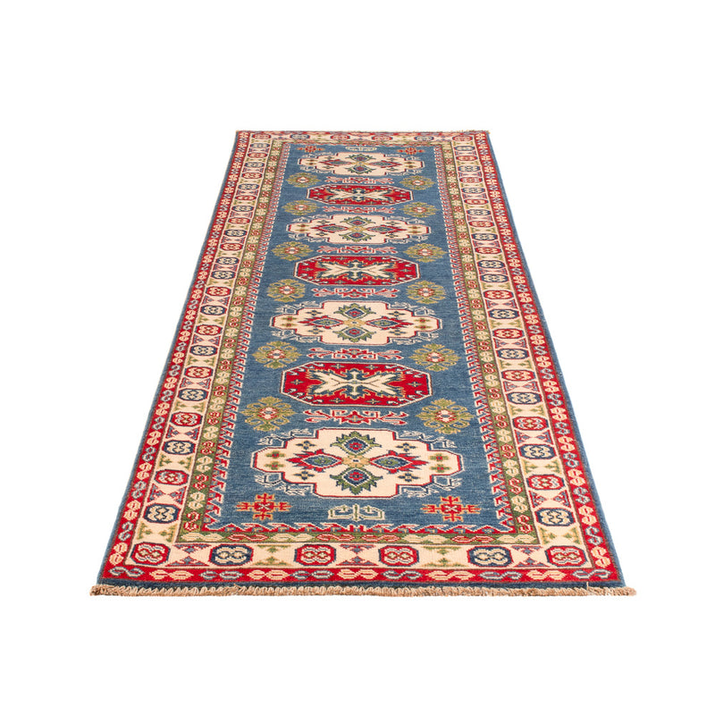Tapis de couloir Tapis Ziegler - Kazak - 281 x 80 cm - bleu