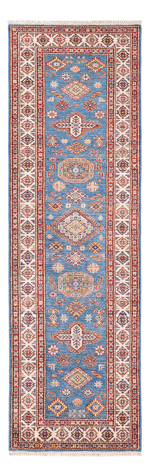 Tapis de couloir Tapis Ziegler - Kazak - 256 x 74 cm - bleu