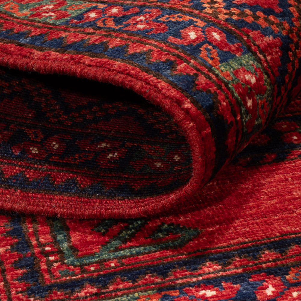 Tapis afghan - 149 x 104 cm - rouge