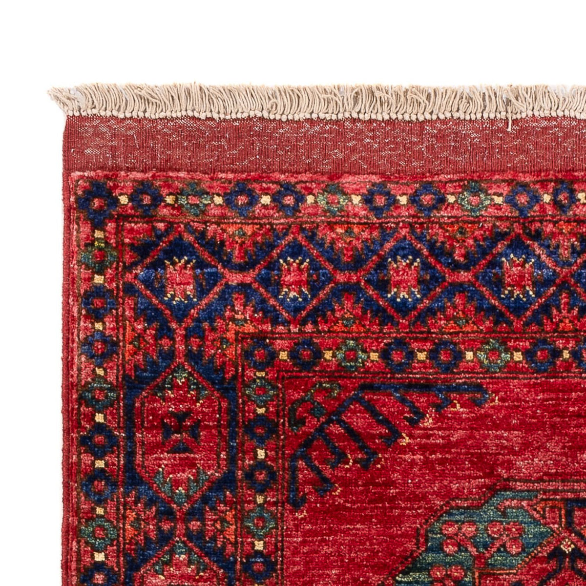 Tapis afghan - 151 x 101 cm - rouge