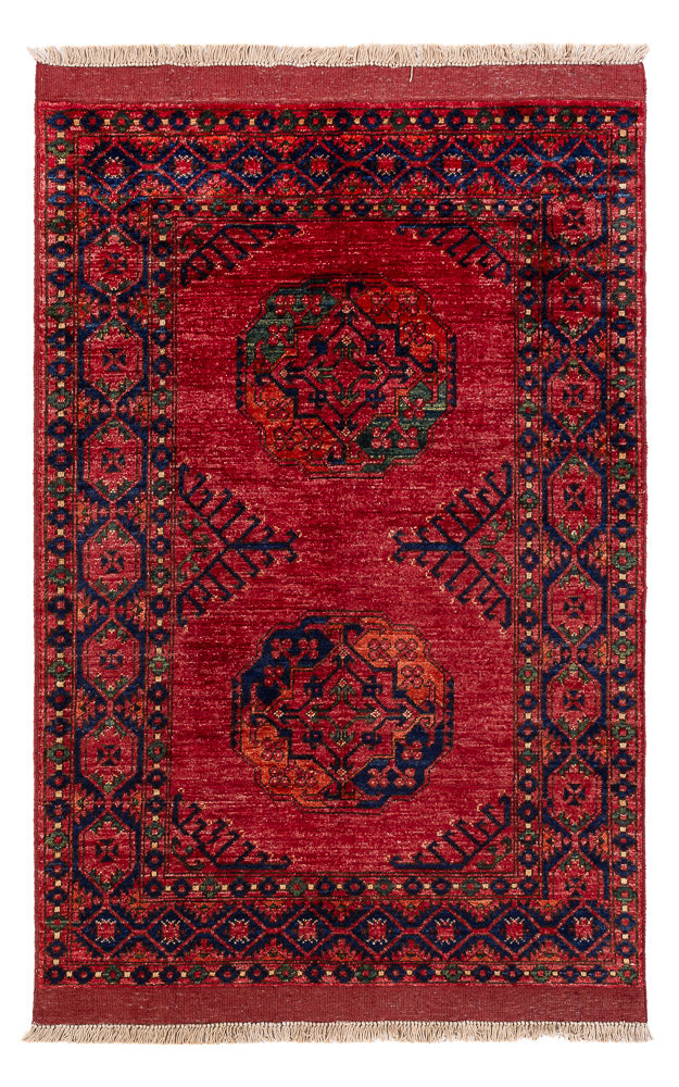 Tapis afghan - 151 x 103 cm - rouge