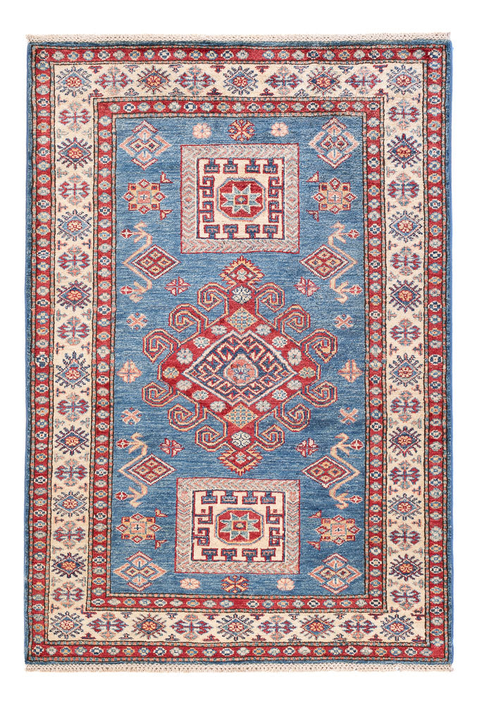 Tapis Ziegler - Kazak - 150 x 104 cm - bleu