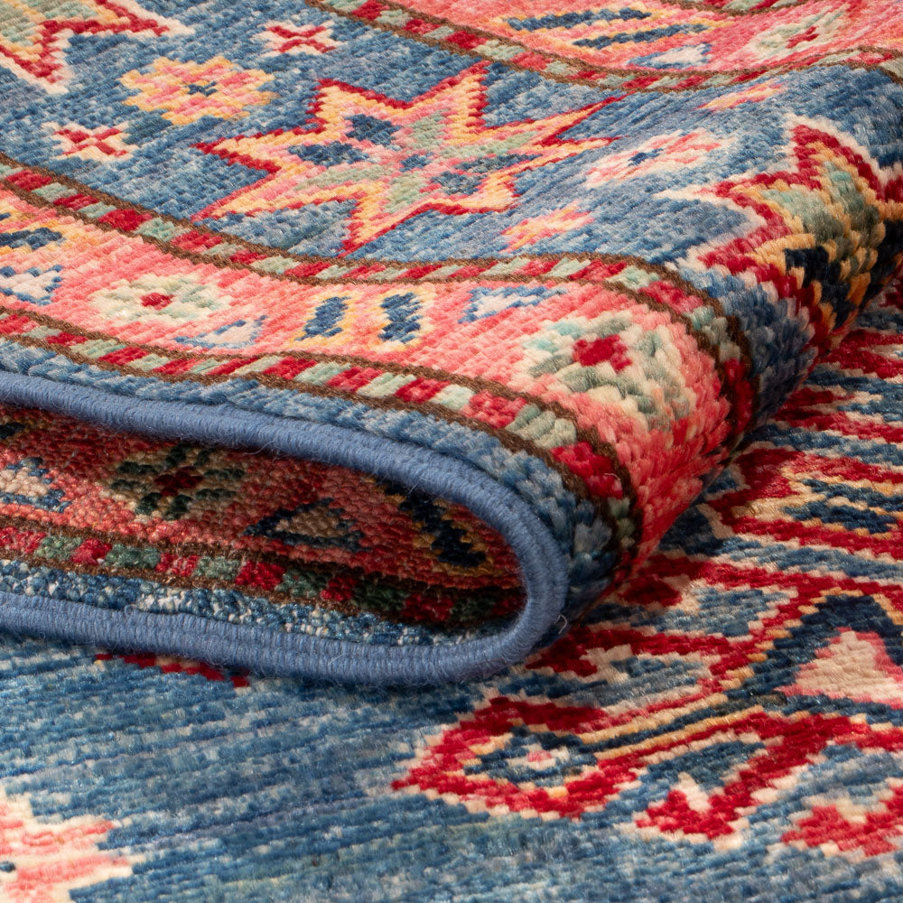 Tapis Ziegler - Kazak - 157 x 98 cm - bleu