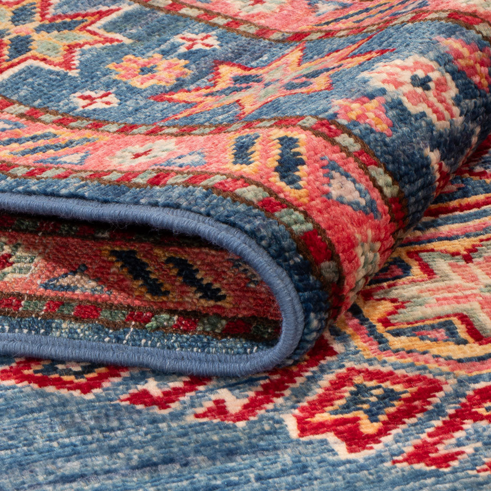 Tapis Ziegler - Kazak - 155 x 101 cm - bleu