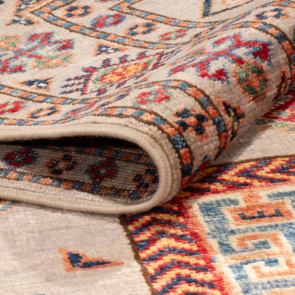 Tapis Ziegler - Kazak - 151 x 99 cm - bleu clair