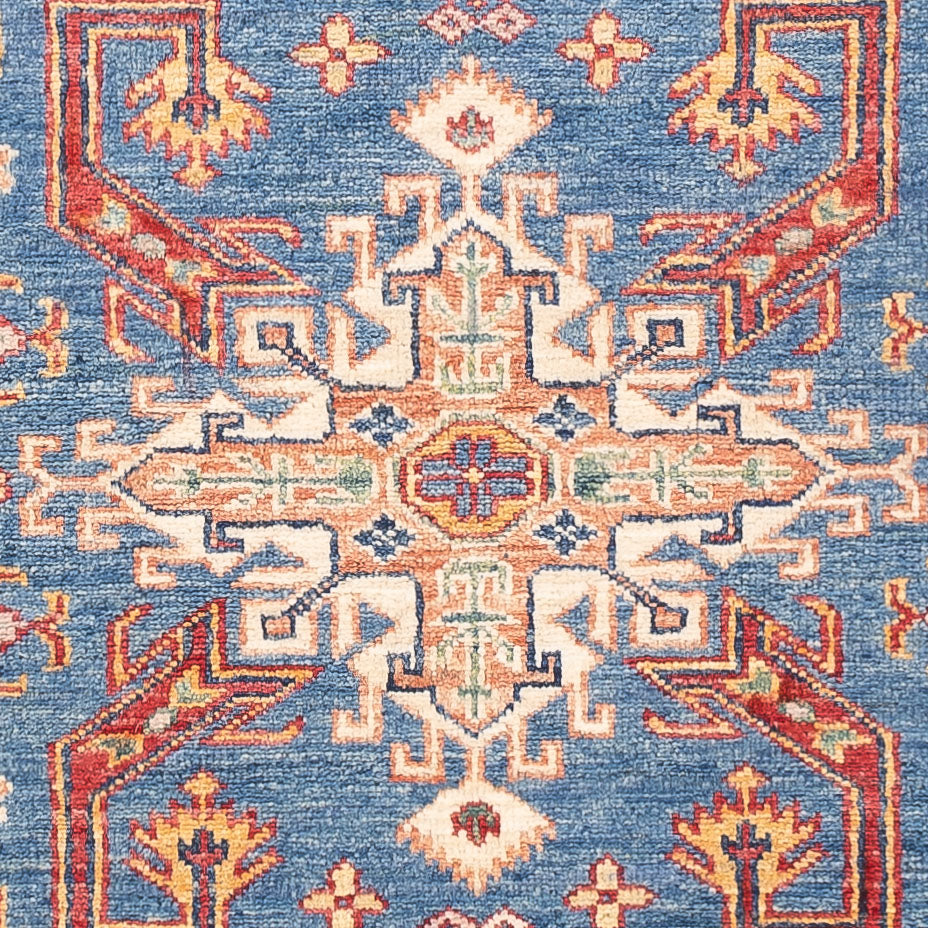 Tapis Ziegler - Kazak - 154 x 99 cm - bleu
