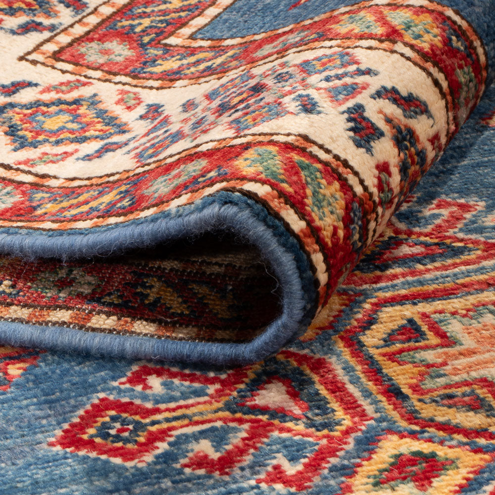 Tapis Ziegler - Kazak - 152 x 96 cm - bleu