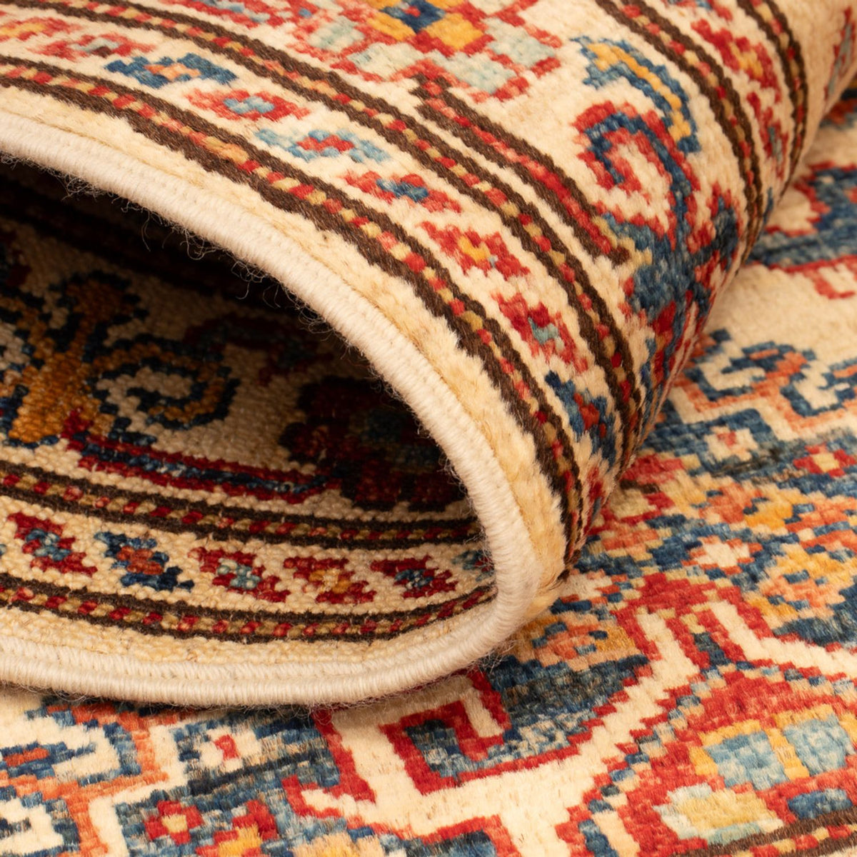 Tapis Ziegler - Kazak - Royal - 93 x 57 cm - beige clair