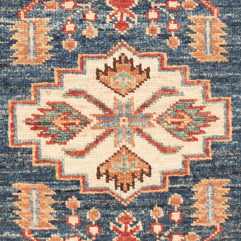 Tapis Ziegler - Kazak - Royal - 95 x 62 cm - bleu pétrole