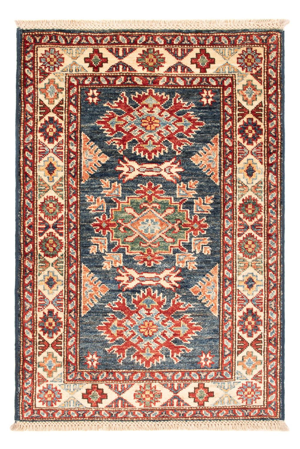 Tapis Ziegler - Kazak - Royal - 90 x 60 cm - bleu pétrole