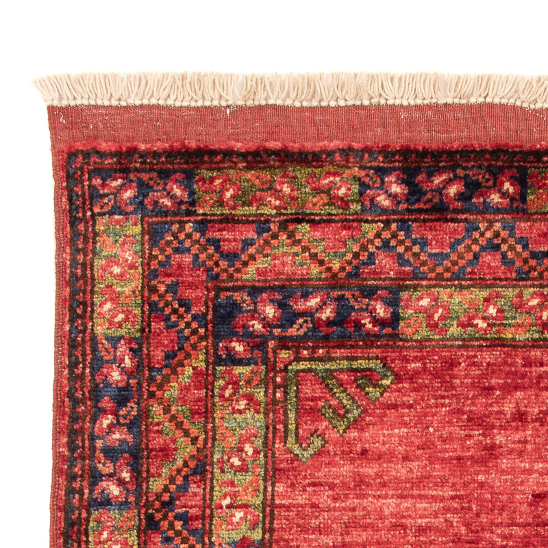 Tapis afghan - 123 x 83 cm - rouge