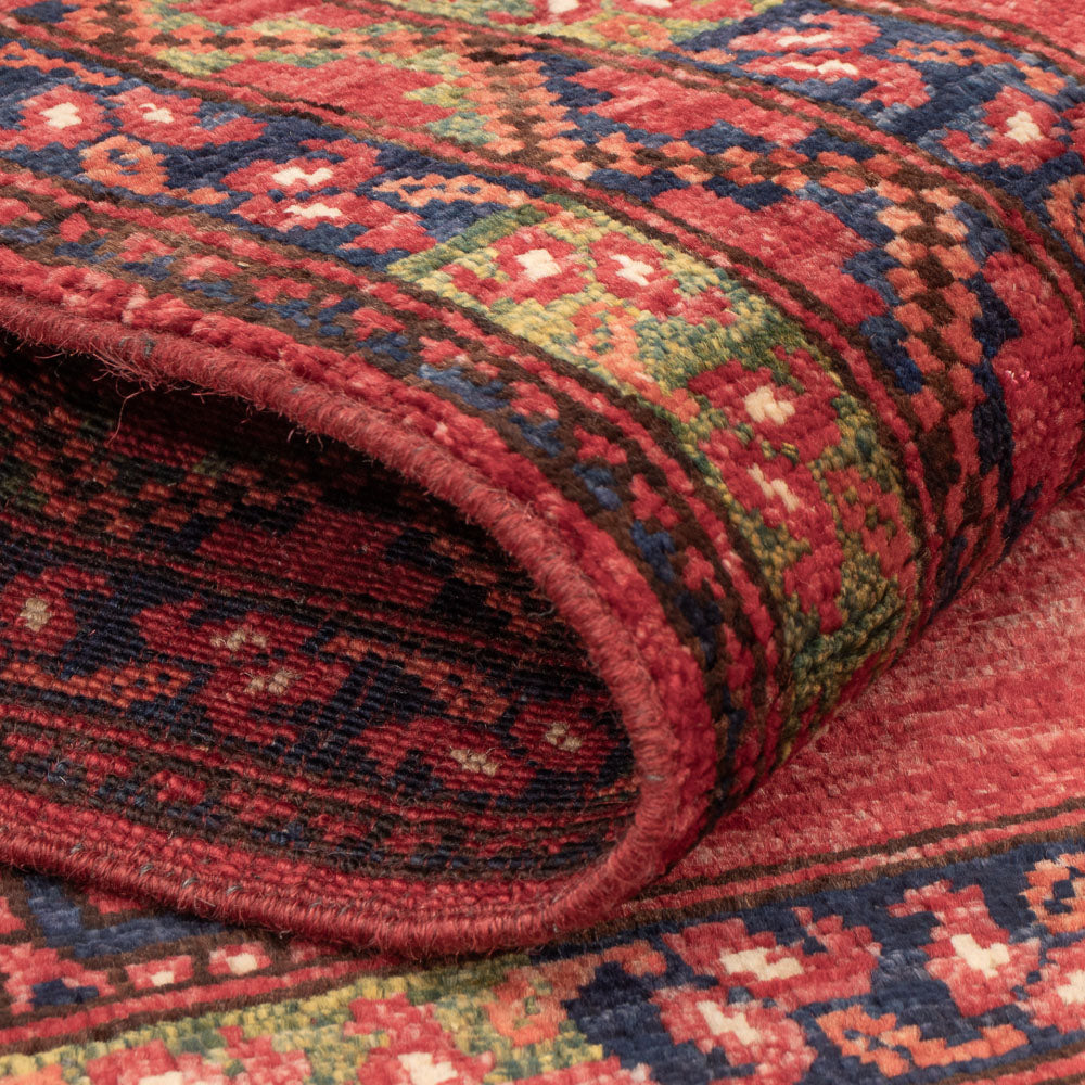 Tapis afghan - 123 x 83 cm - rouge