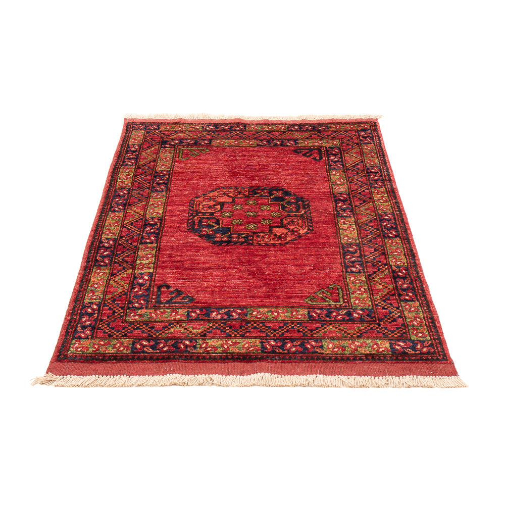 Tapis afghan - 123 x 83 cm - rouge