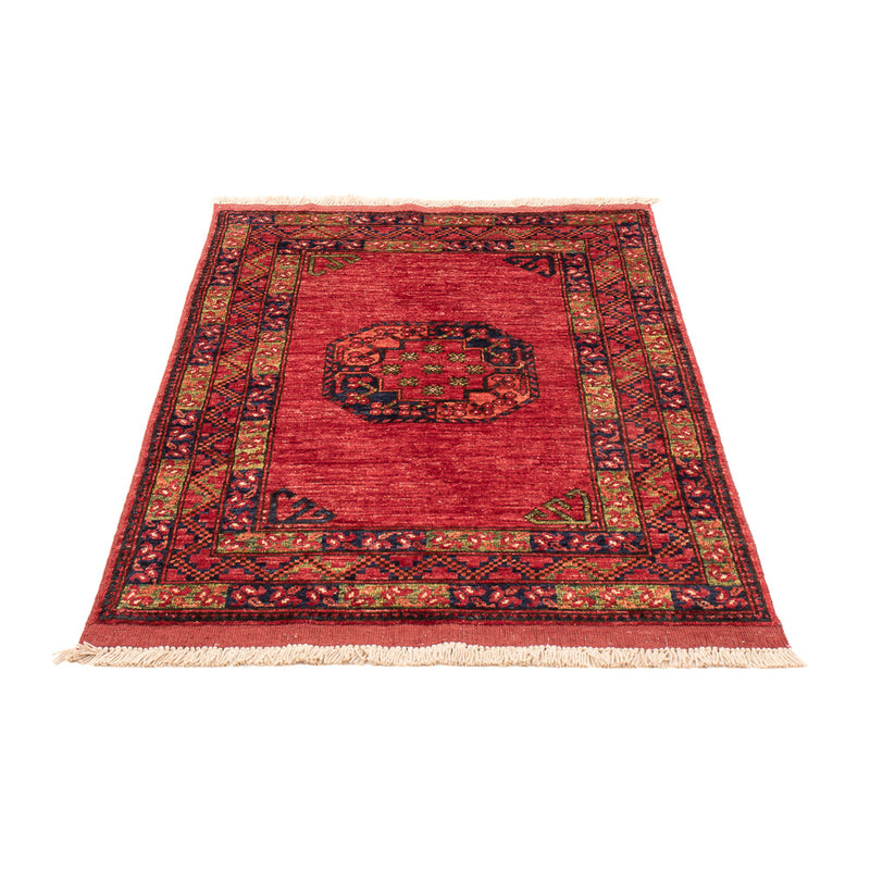 Tapis afghan - 123 x 83 cm - rouge