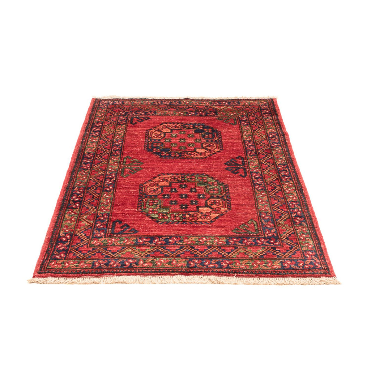 Tapis afghan - 138 x 86 cm - rouge