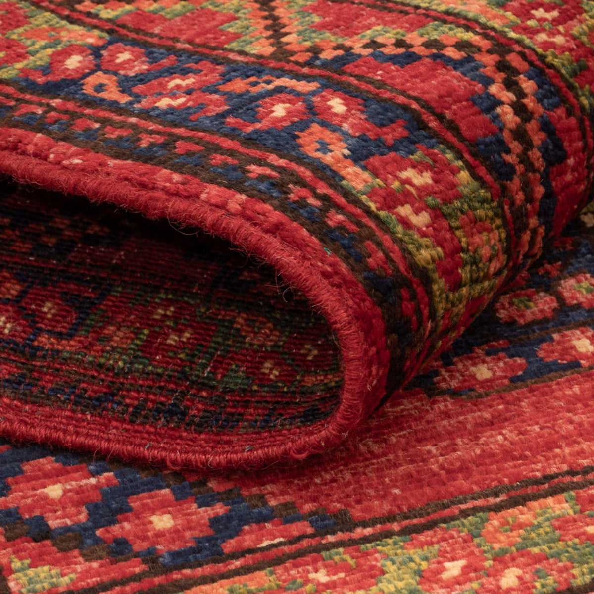 Tapis afghan - 123 x 82 cm - rouge