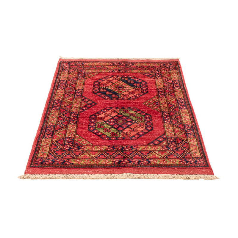 Tapis afghan - 123 x 82 cm - rouge