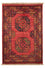 Tapis afghan - 125 x 87 cm - rouge