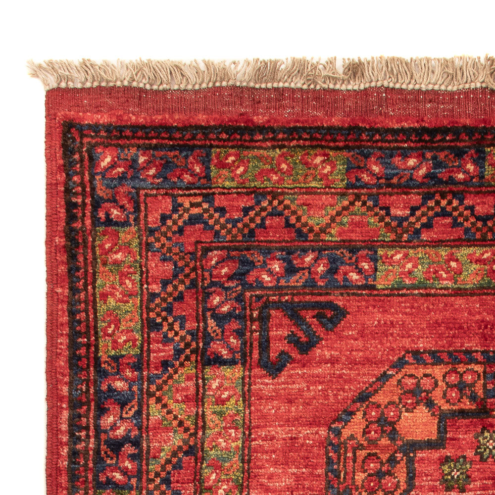 Tapis afghan - 125 x 87 cm - rouge