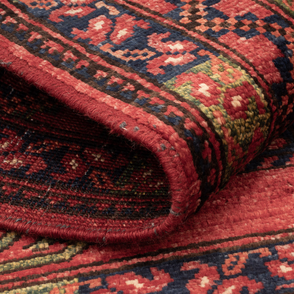 Tapis afghan - 125 x 87 cm - rouge