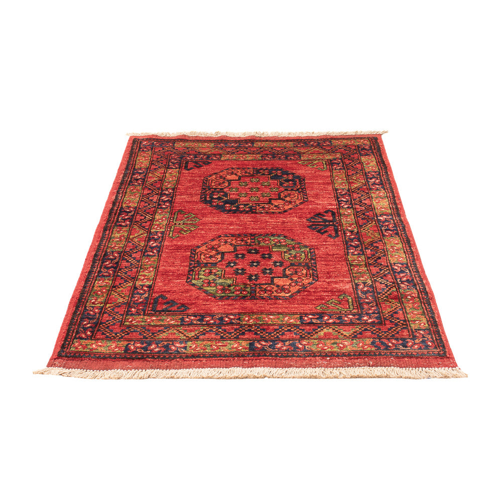 Tapis afghan - 125 x 87 cm - rouge
