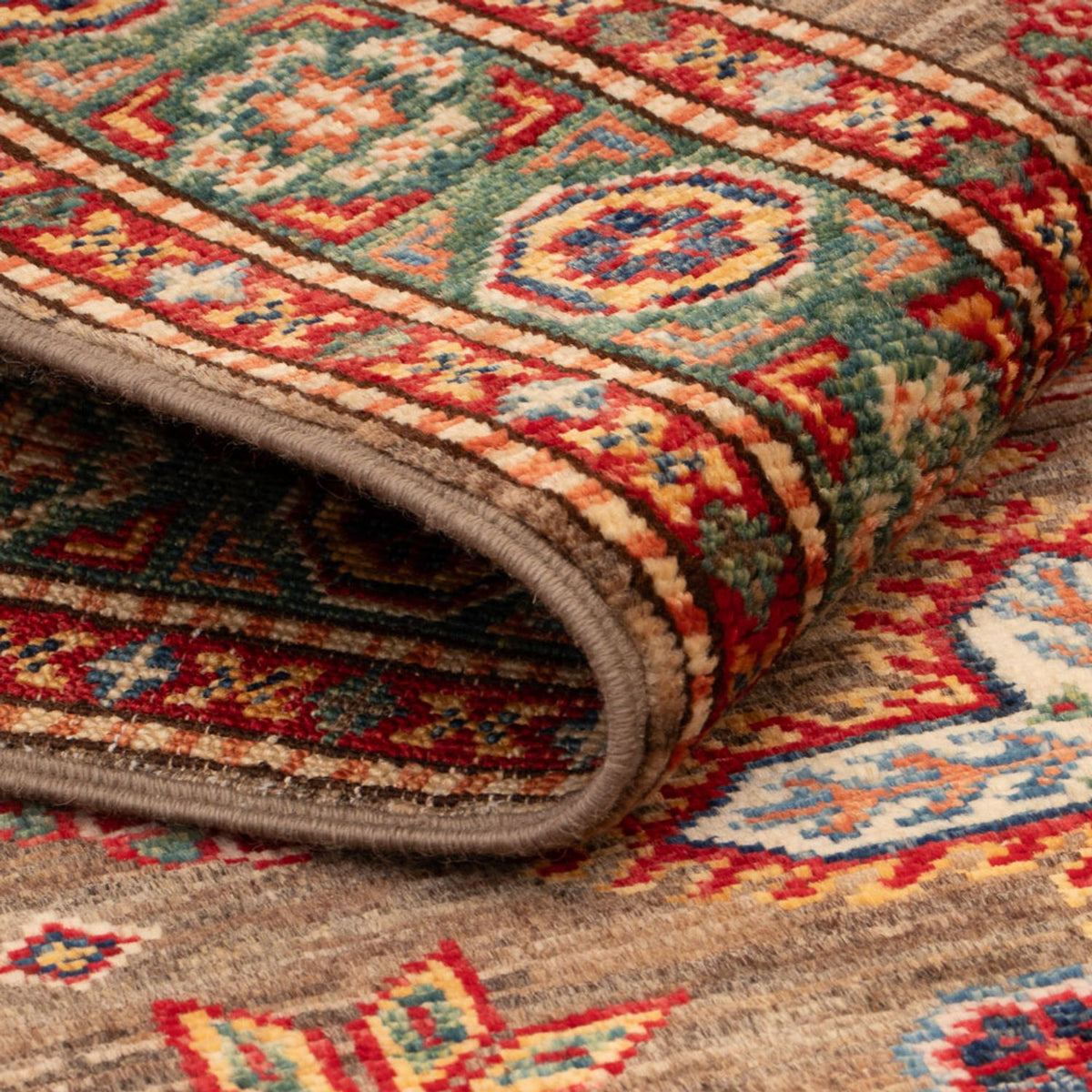 Tapis Ziegler - Kazak - Royal - 120 x 76 cm - marron foncé