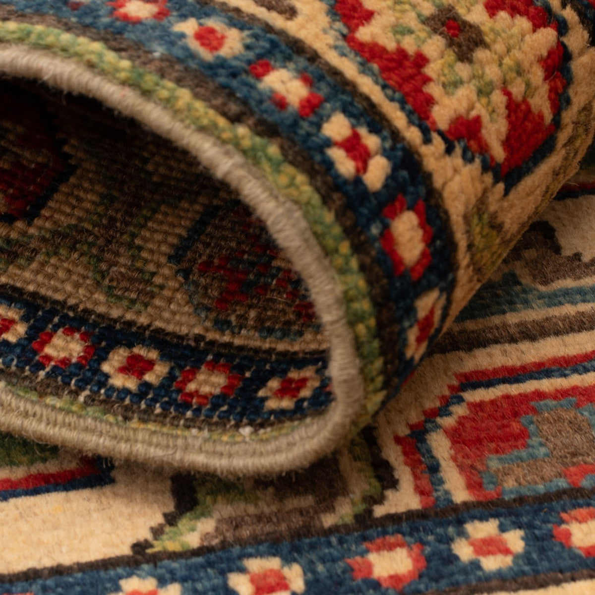 Tapis Ziegler - Kazak - 90 x 60 cm - vert