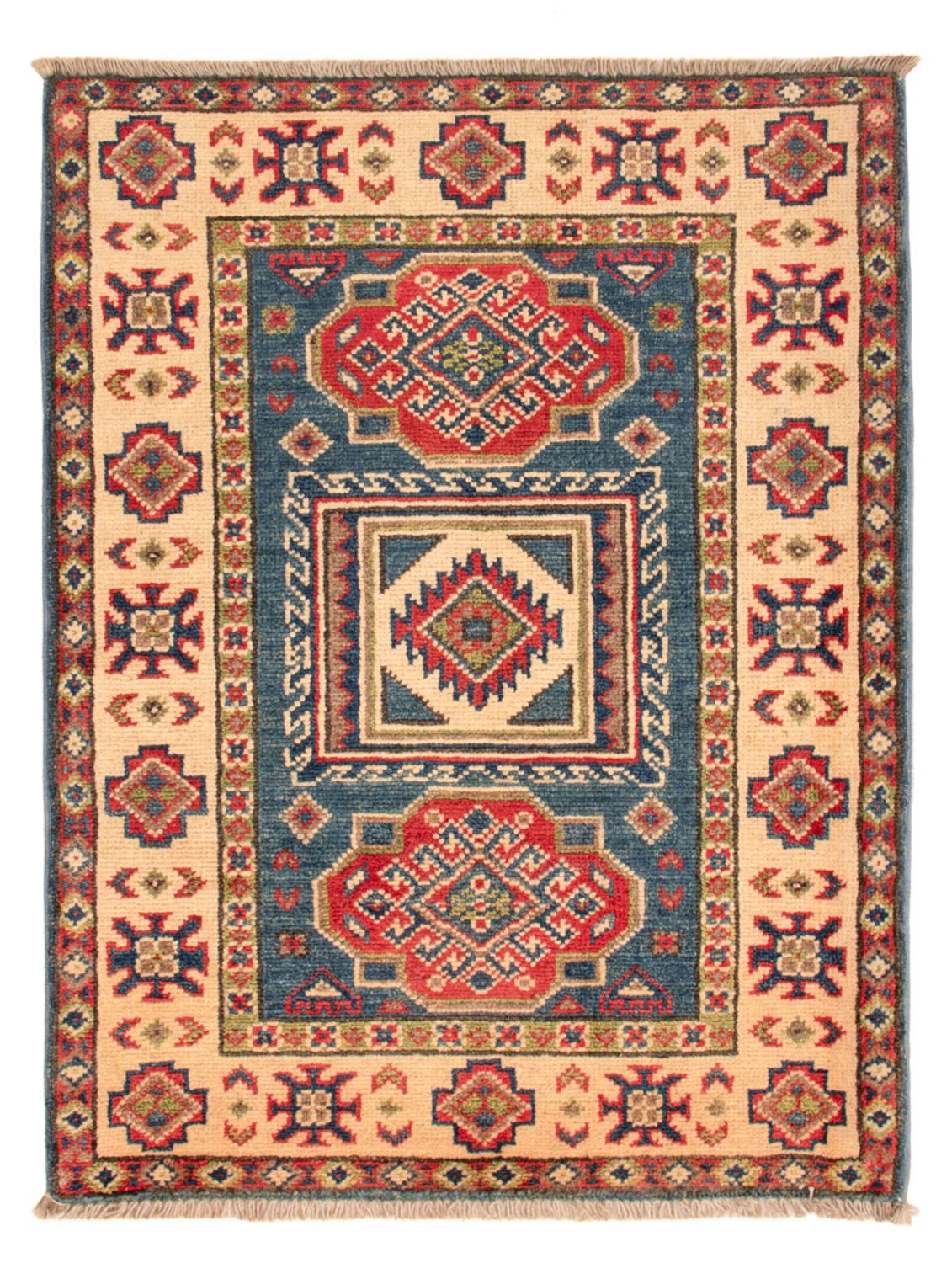Tapis Ziegler - Kazak - 90 x 64 cm - bleu
