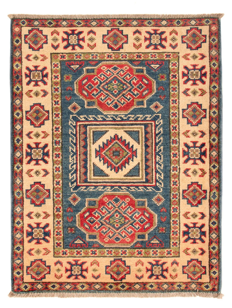 Tapis Ziegler - Kazak - 90 x 64 cm - bleu