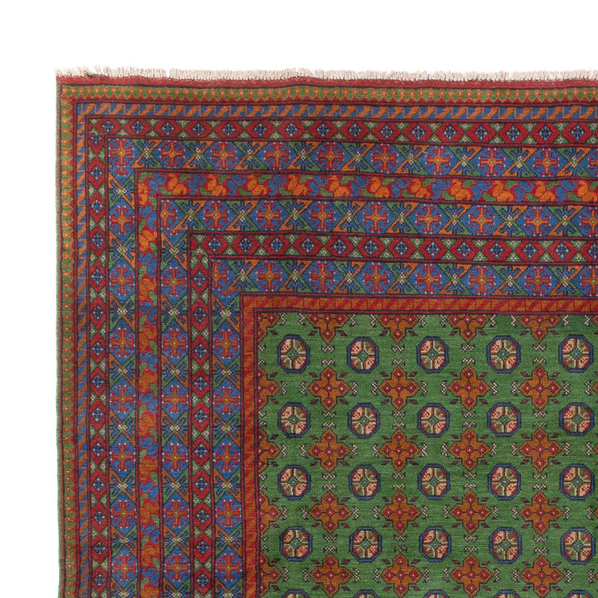 Tapis afghan - Filpa - 390 x 297 cm - vert