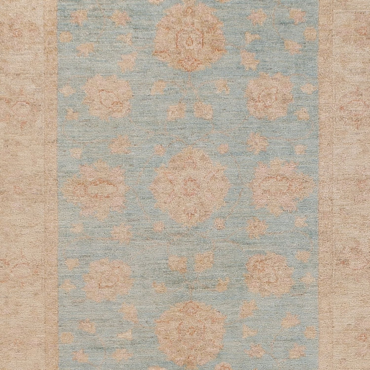 Tapis de couloir Tapis Ziegler - 390 x 103 cm - bleu clair