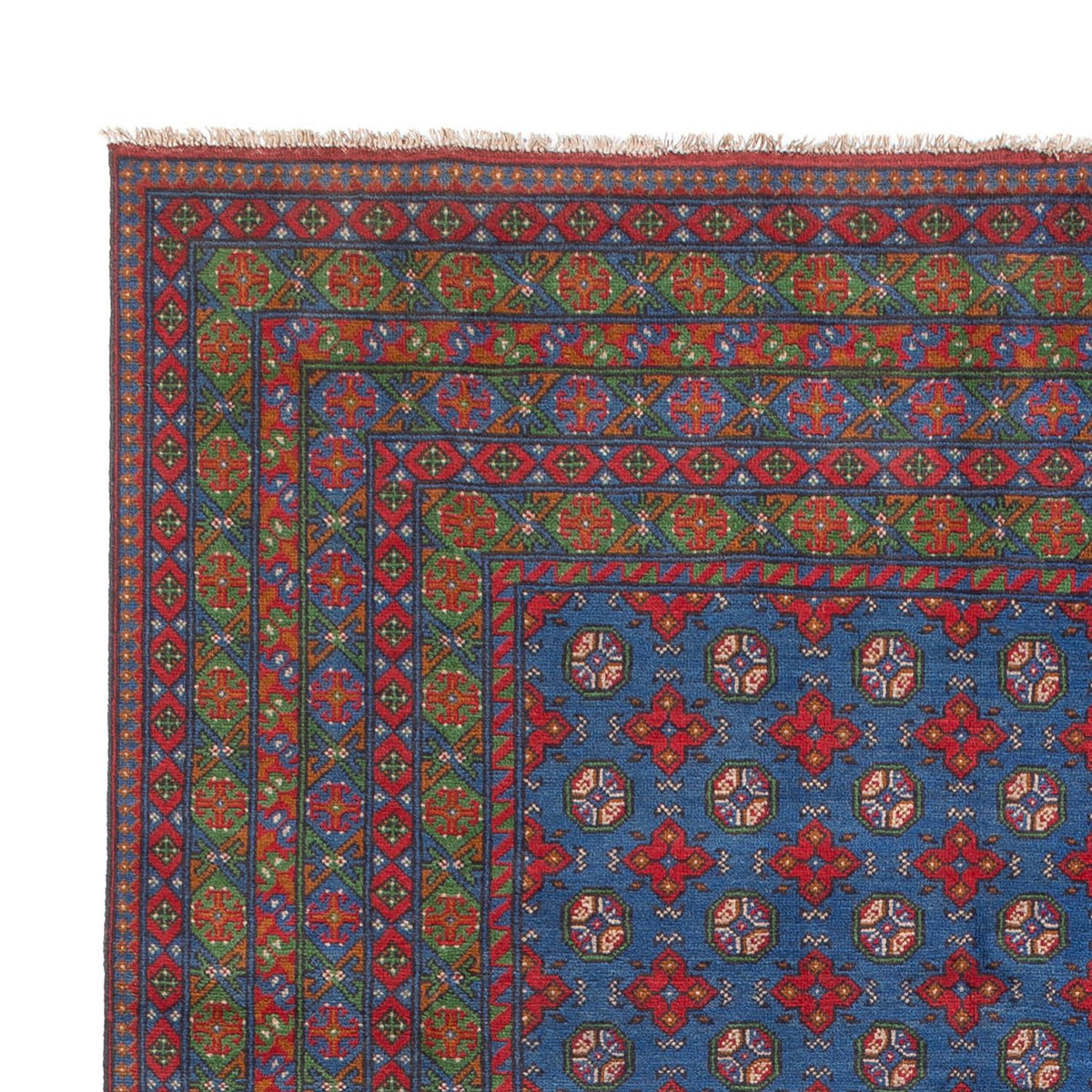 Tapis afghan - Filpa - 355 x 252 cm - bleu