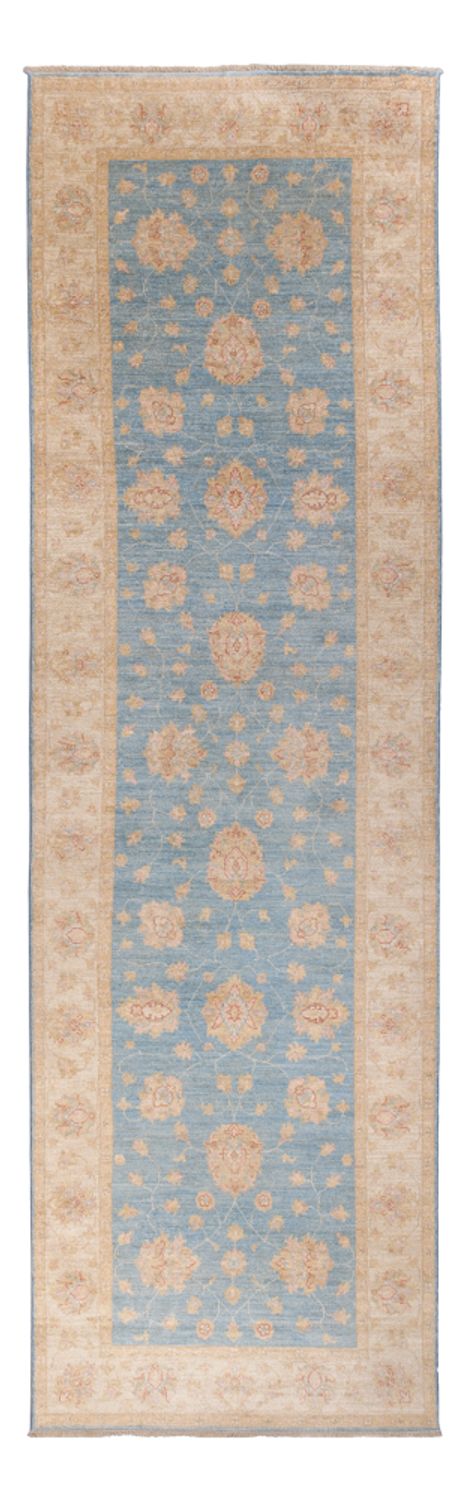 Tapis de couloir Tapis Ziegler - 396 x 121 cm - bleu clair