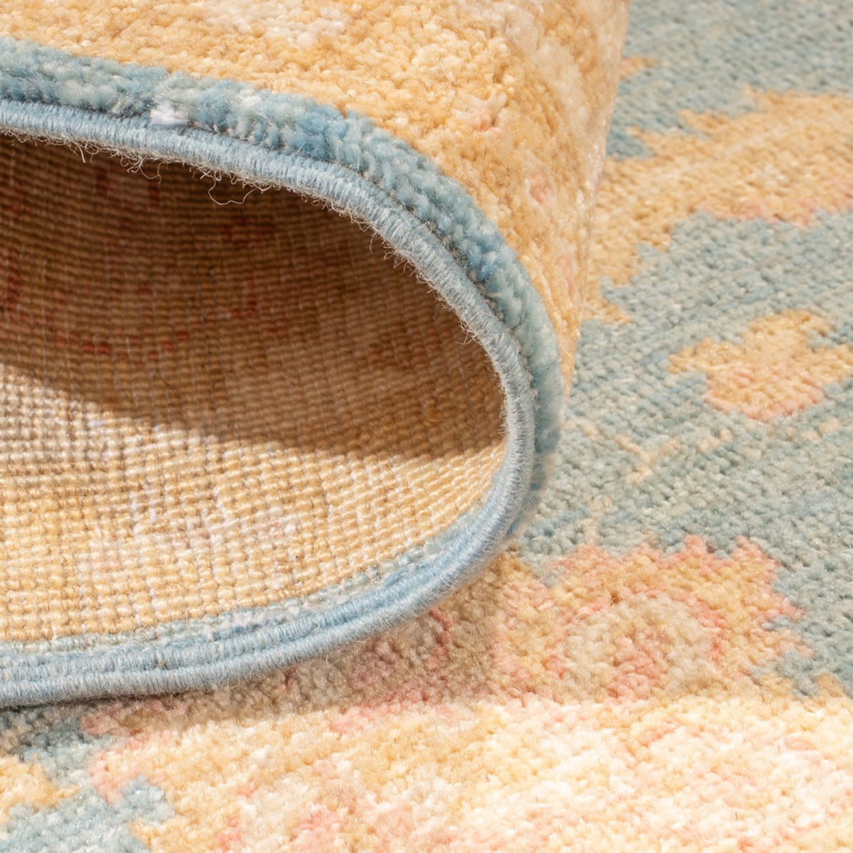 Tapis de couloir Tapis Ziegler - 332 x 119 cm - bleu clair