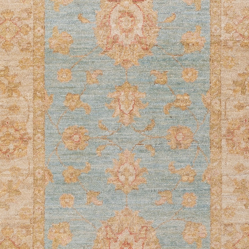 Tapis de couloir Tapis Ziegler - 299 x 80 cm - bleu clair