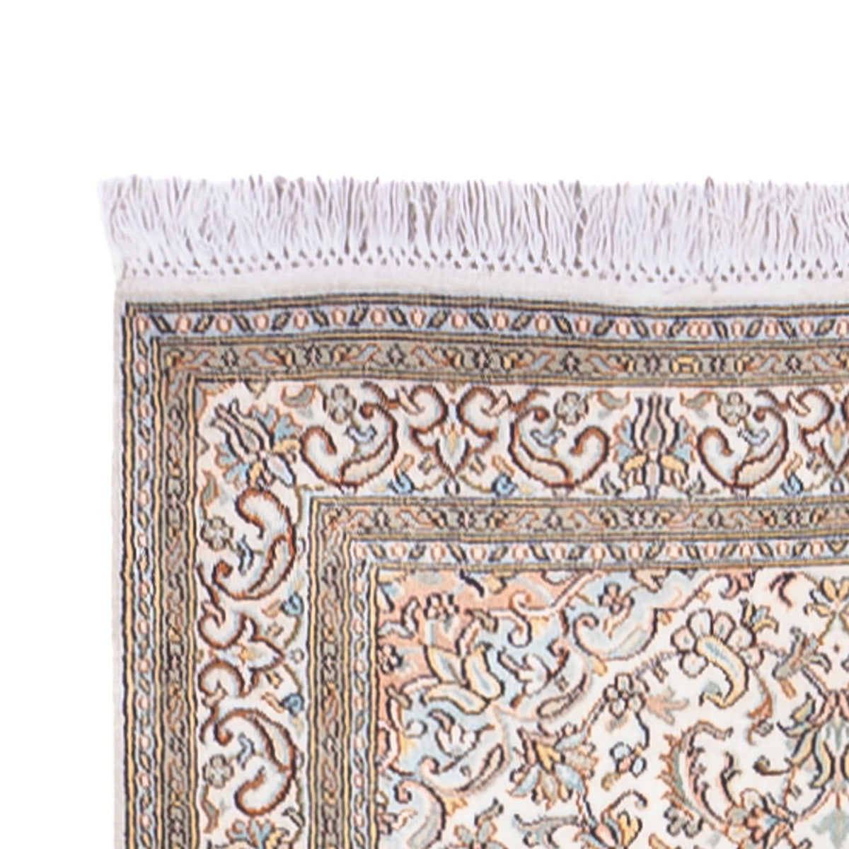 Tapis de couloir Tapis en soie - Soie du Cachemire - 480 x 79 cm - beige foncé