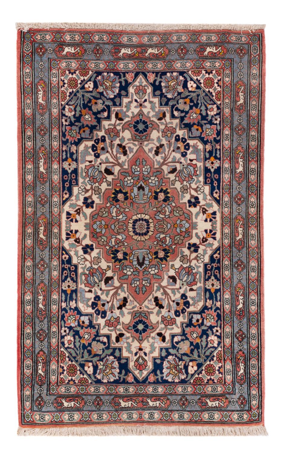 Tapis persan - Nomadic - 158 x 106 cm - bleu foncé