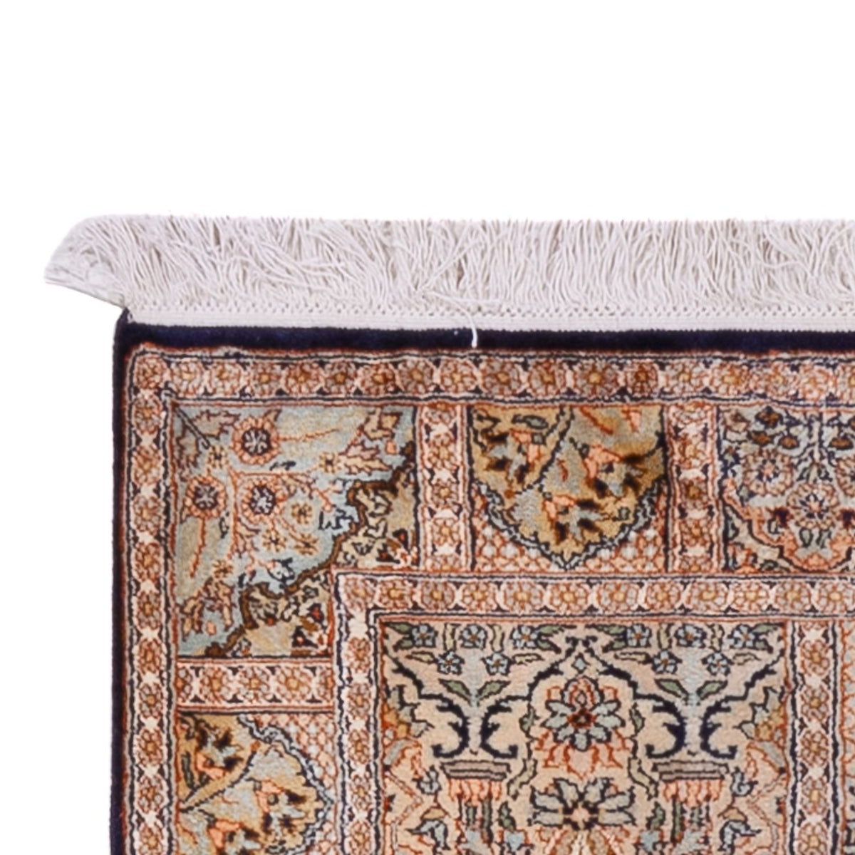 Tapis de couloir Tapis en soie - Soie du Cachemire - 237 x 79 cm - beige foncé