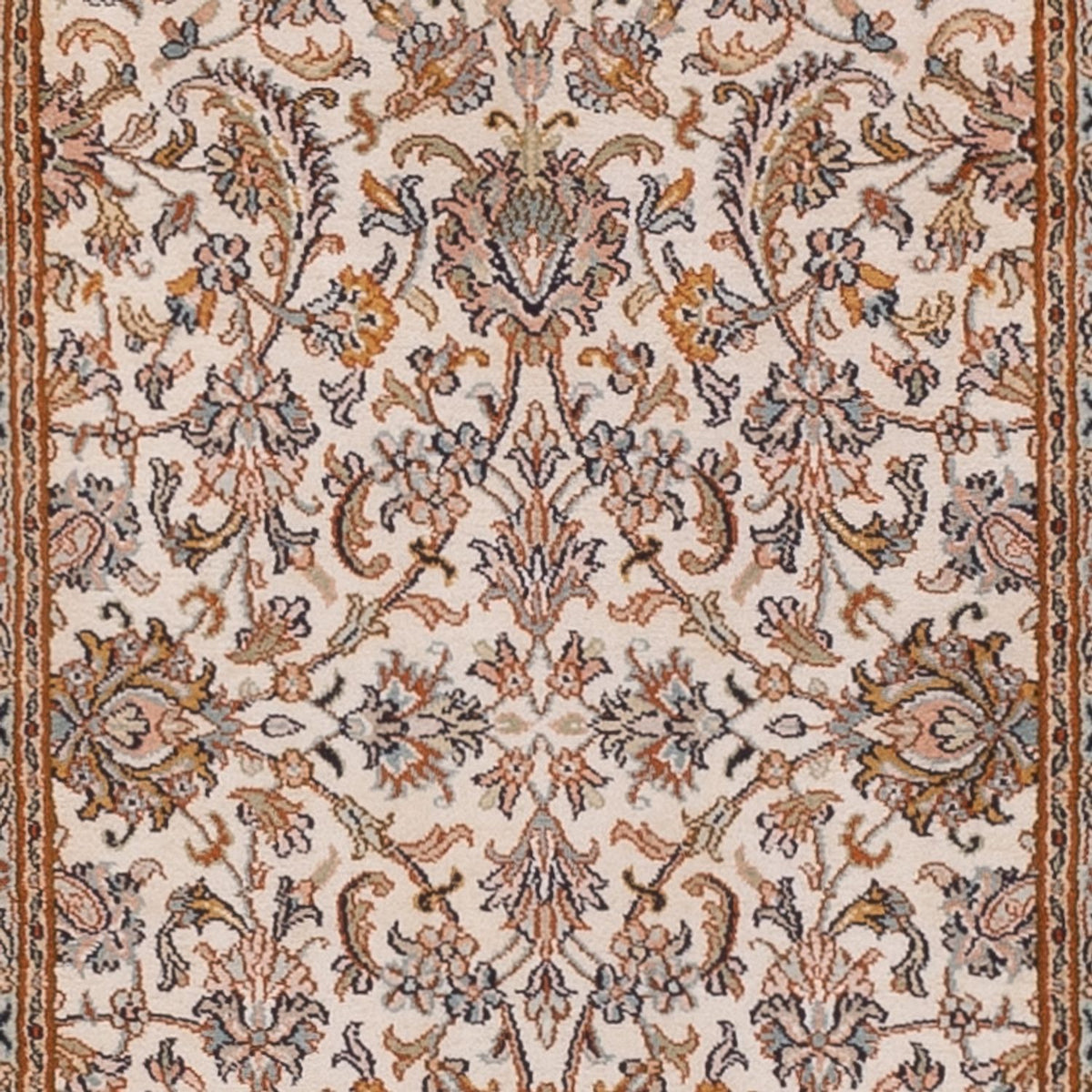Tapis de couloir Tapis en soie - Soie du Cachemire - 325 x 76 cm - beige clair
