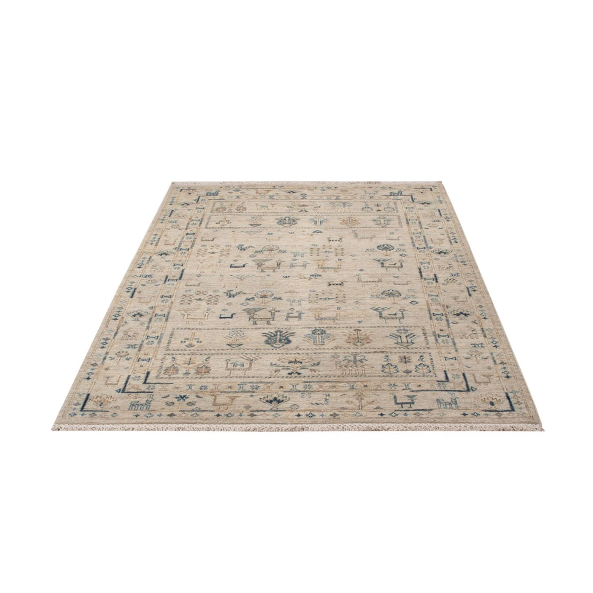 Tapis design - 185 x 121 cm - argent