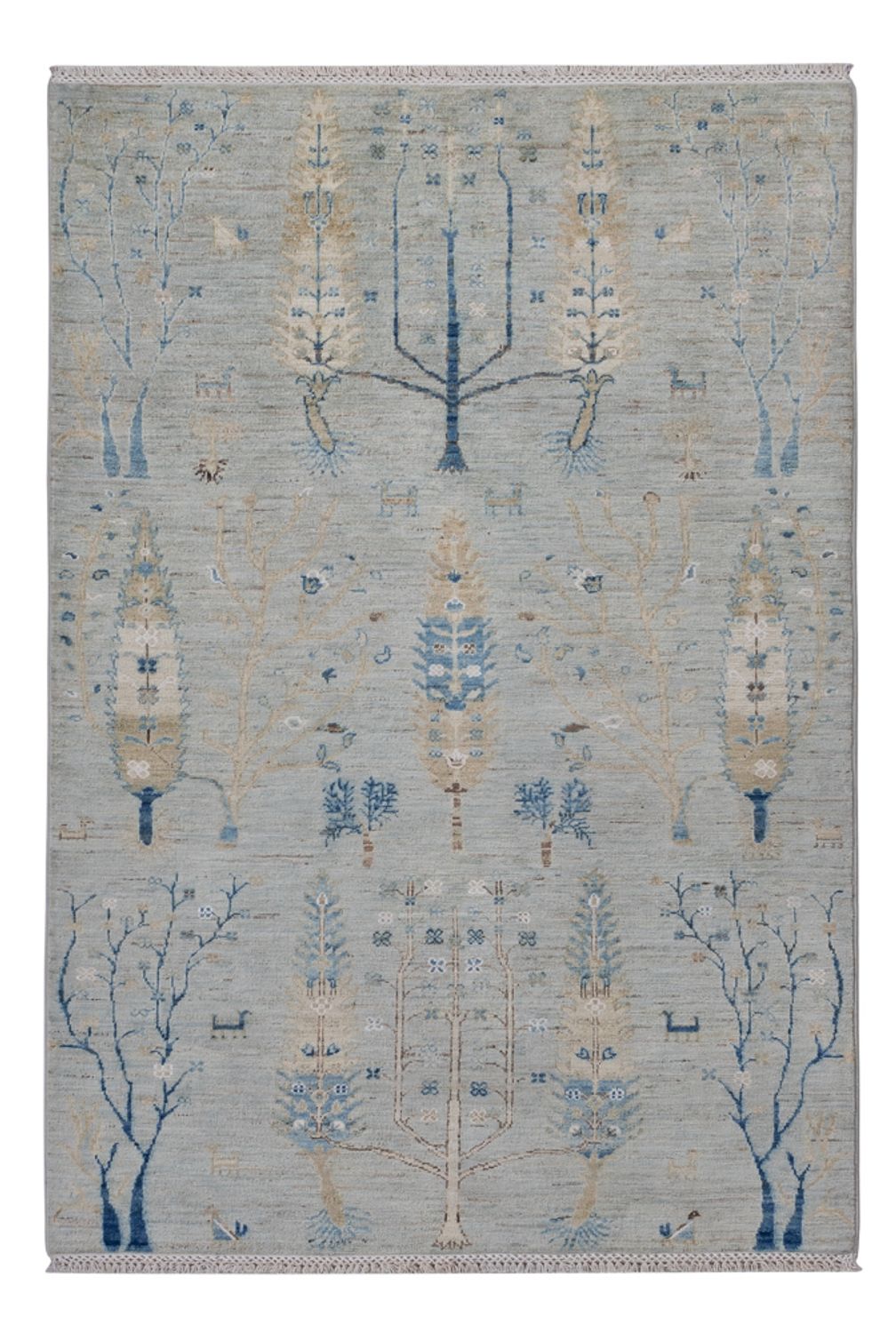 Tapis design - 181 x 120 cm - argent