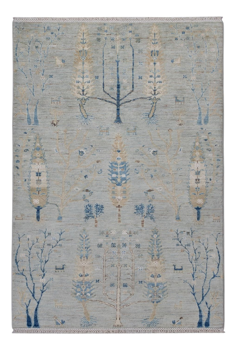 Tapis design - 181 x 120 cm - argent