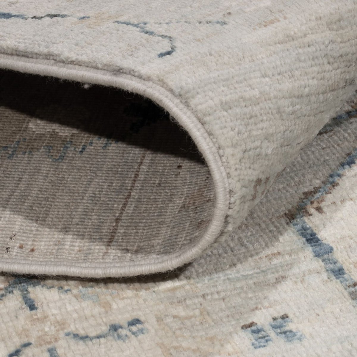 Tapis design - 181 x 120 cm - argent