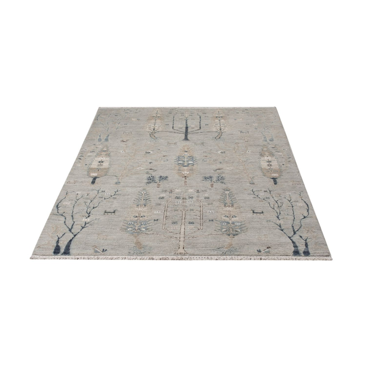 Tapis design - 181 x 120 cm - argent
