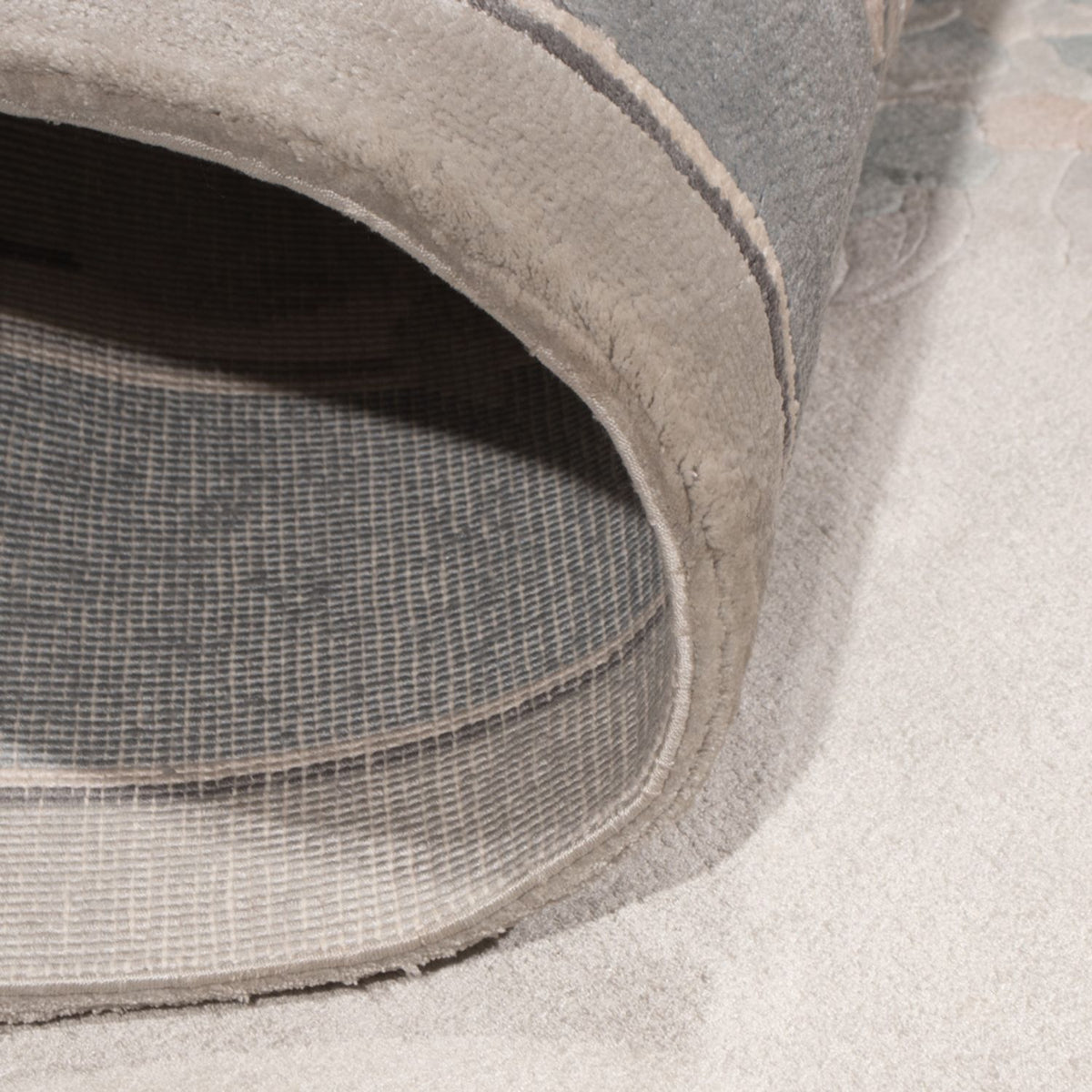 Tapis en soie - Soie chinoise - 185 x 123 cm - gris